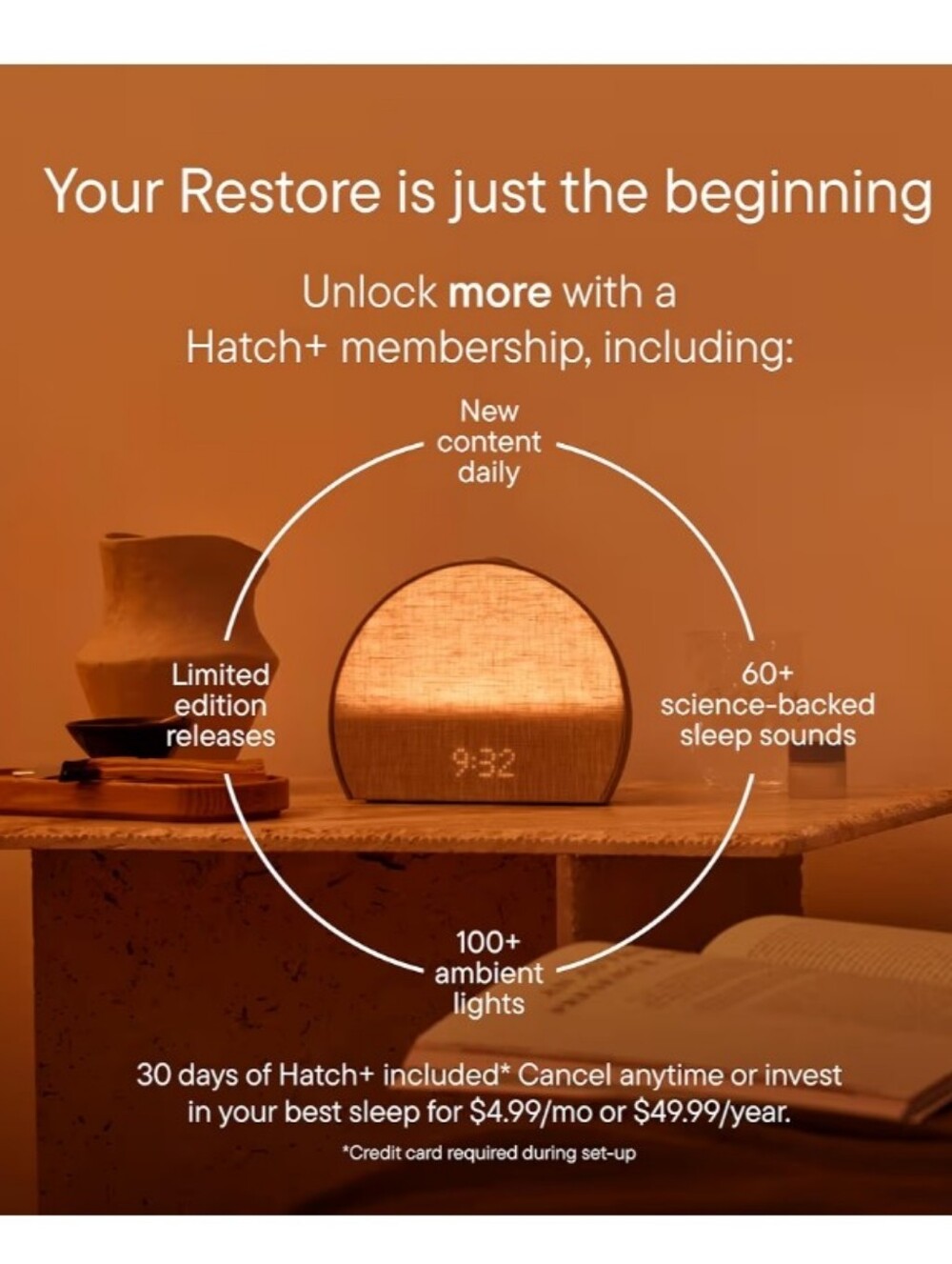 Hatch Restore 2 Sunrise Alarm Clock, Smart Light, Sleep Audio - Picture 6 of 9